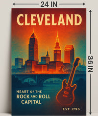 Cleveland Rock and Roll Capital Poster Art PosterGoat