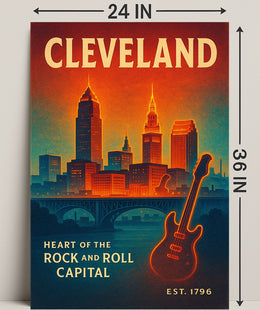 Cleveland Rock and Roll Capital Poster Art PosterGoat