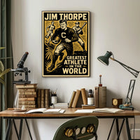 Jim Thorpe Legendary Athlete Tribute Poster