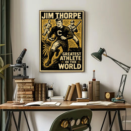 Jim Thorpe Legendary Athlete Tribute Poster