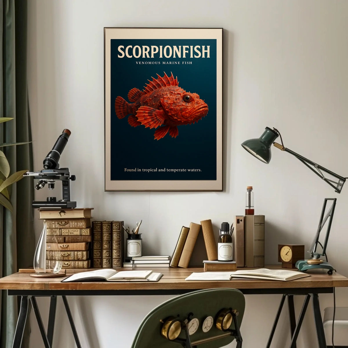 Scorpionfish Venomous Marine Fish Poster