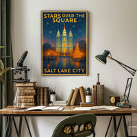 Stars Over The Square Salt Lake City Poster