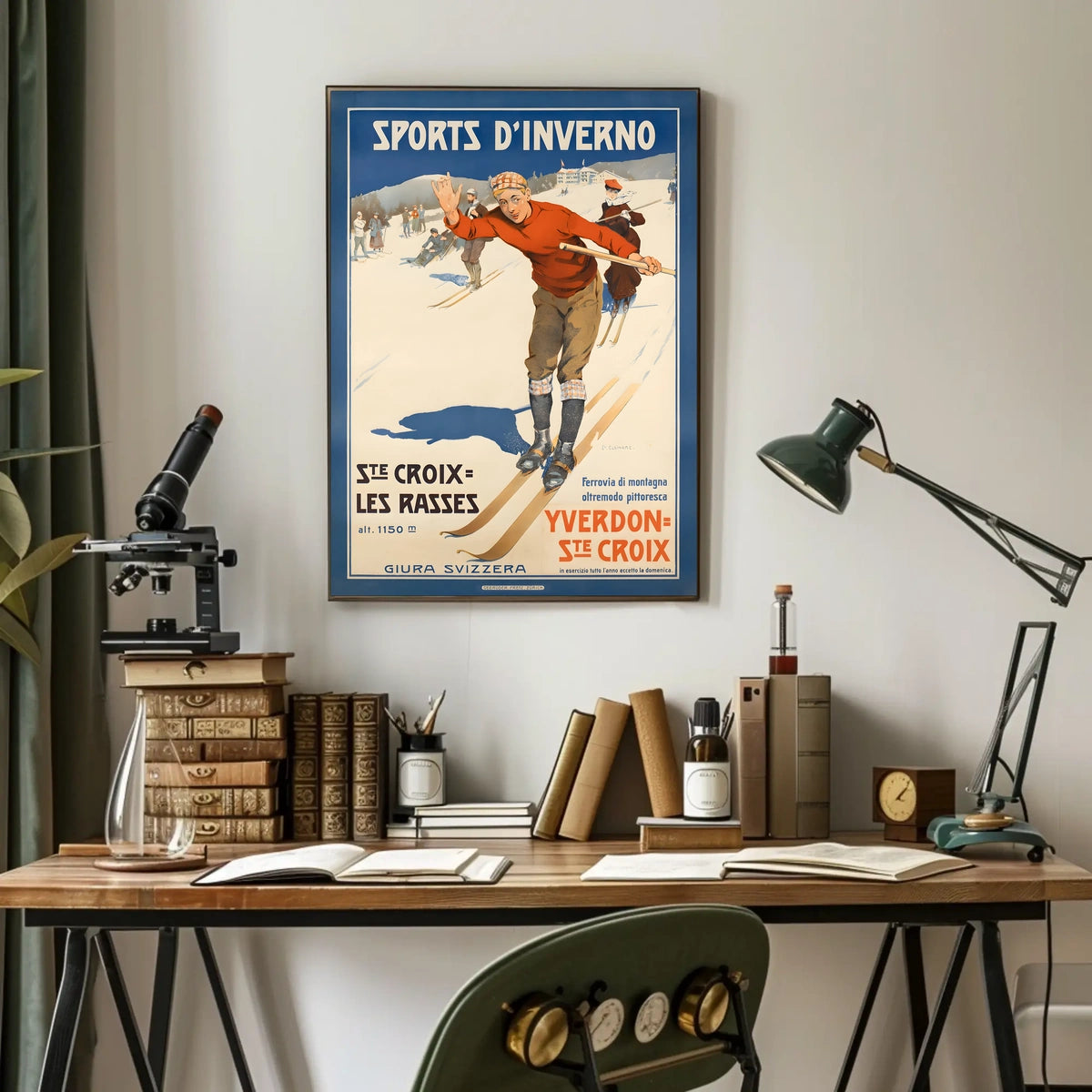 Winter Sports In The Jura Mountains Poster