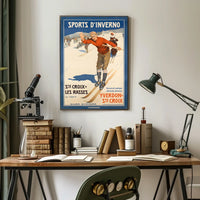 Winter Sports In The Jura Mountains Poster