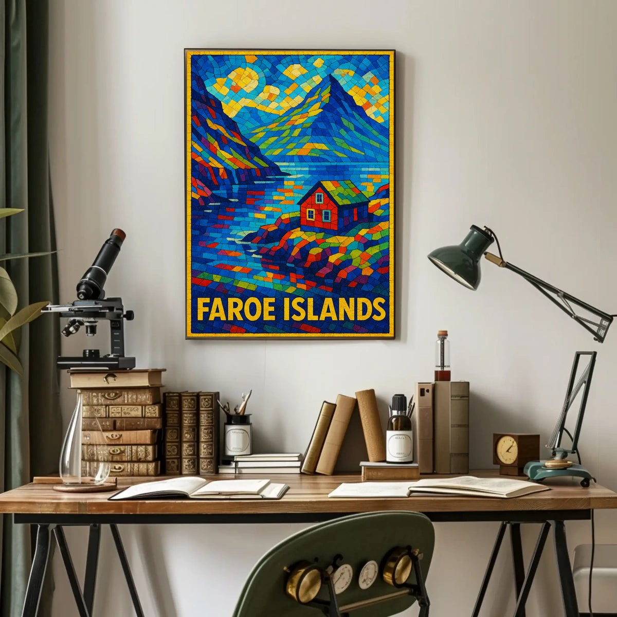 Faroe Islands Mosaic Art Poster
