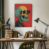 Cybernetic Skull Art Poster PosterGoat