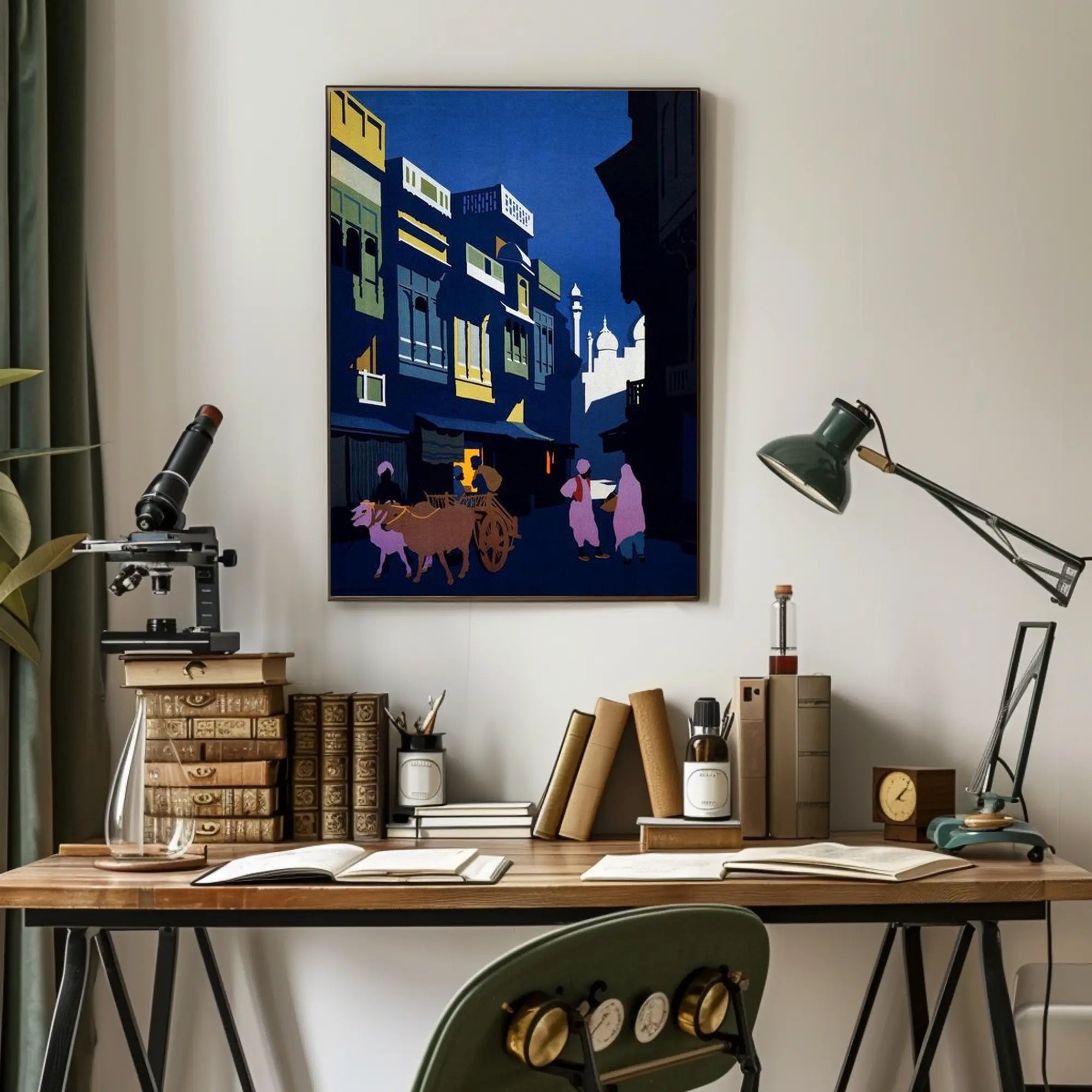 Night Market Scene Poster PosterGoat