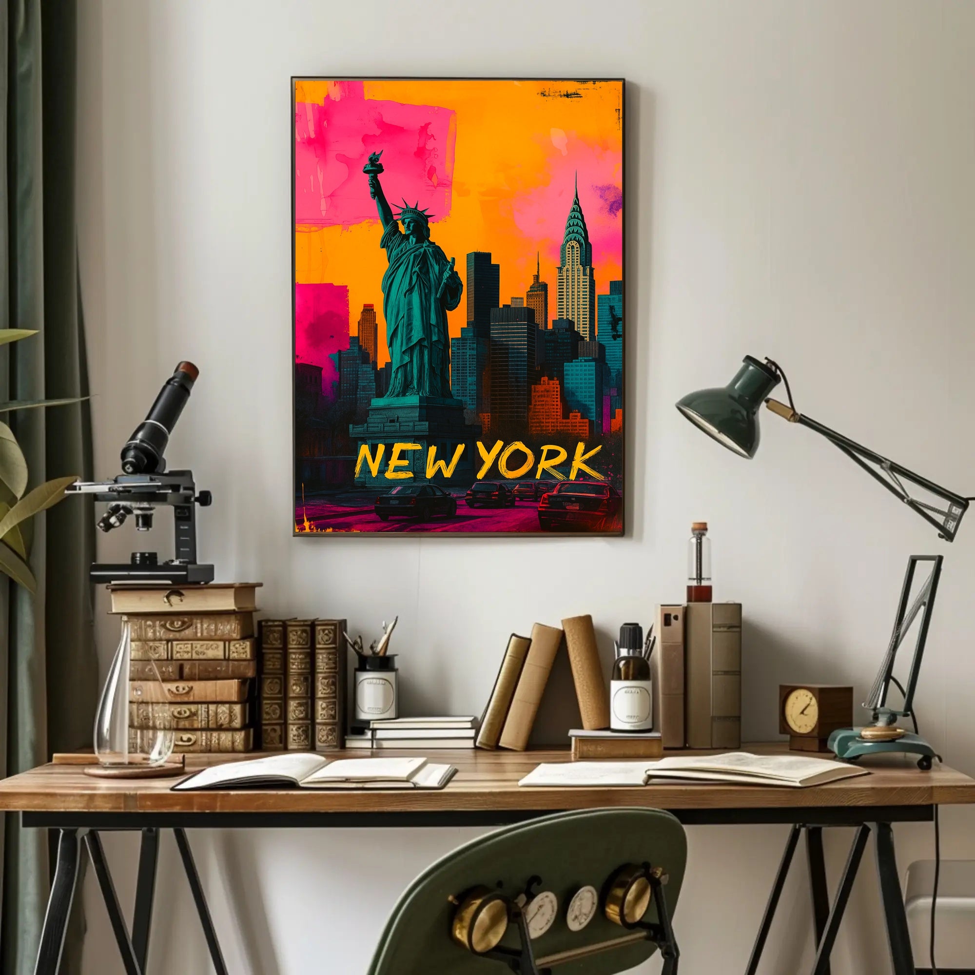 Statue of Liberty Pop Art Urban Cityscape Poster