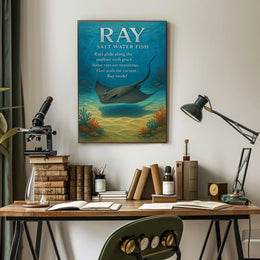 Ray Salt Water Fish Poster