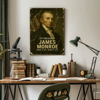 James Monroe 5th President of the United States Damaged Photograph Poster