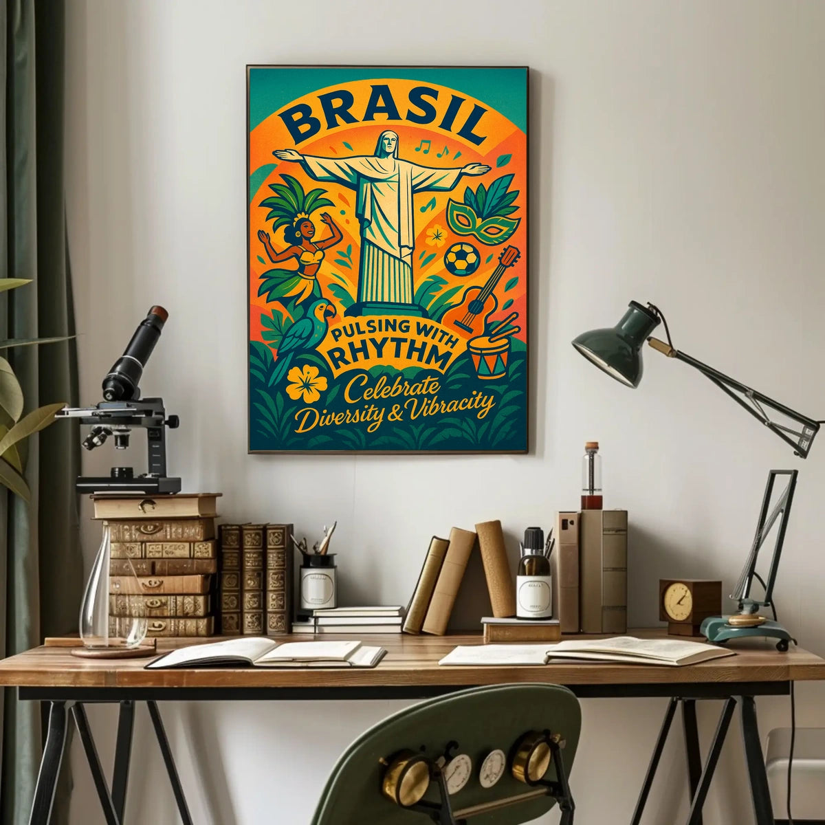 Brazil Pulsing with Rhythm Poster