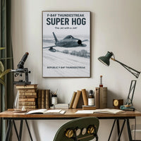 F-84F Thunderstreak Super Hog Poster PosterGoat