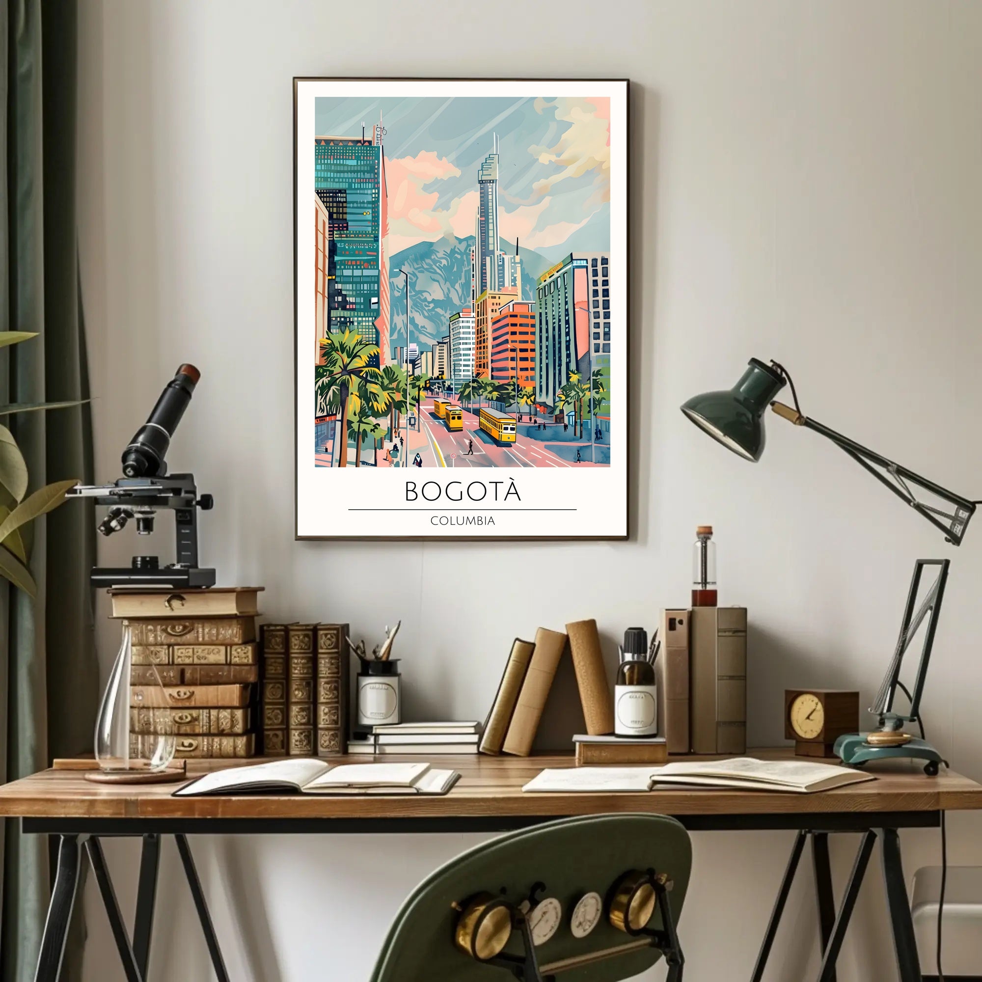 Vibrant Bogotá Cityscape Poster PosterGoat