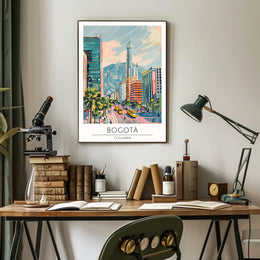 Vibrant Bogotá Cityscape Poster PosterGoat