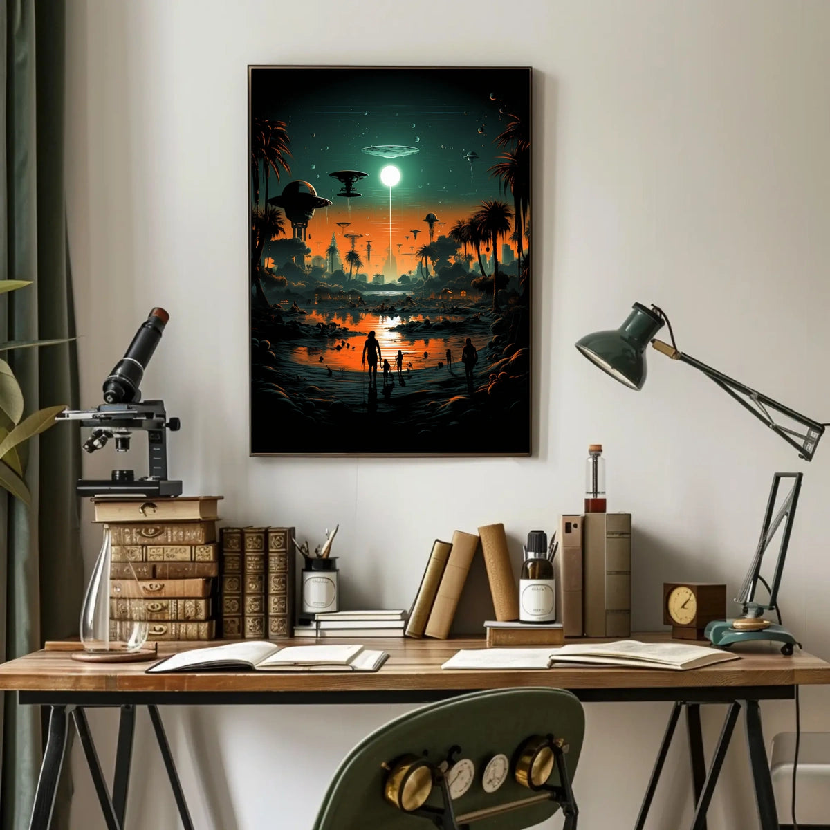 Futuristic Oasis Poster