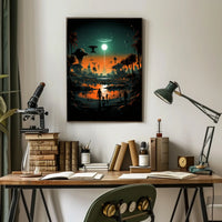 Futuristic Oasis Poster