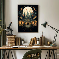 Moonlit Metropolis Poster