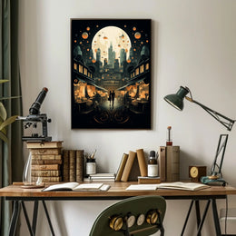 Moonlit Metropolis Poster