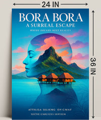 Bora Bora  A Surreal Escape Poster PosterGoat