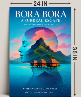 Bora Bora  A Surreal Escape Poster PosterGoat