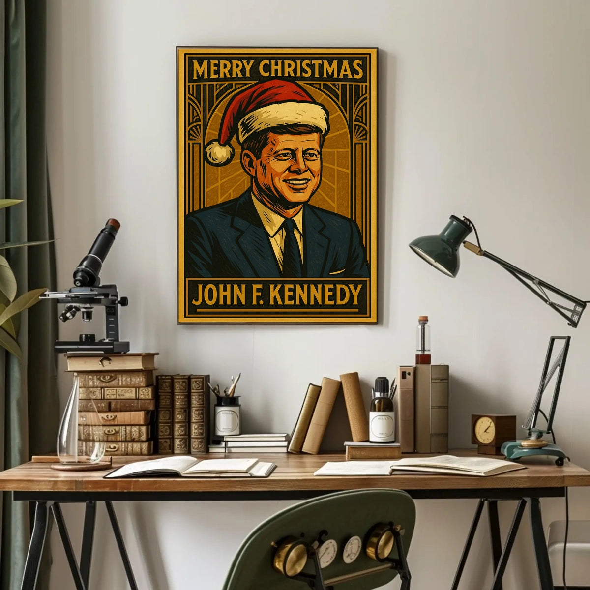 John F. Kennedy Christmas Poster