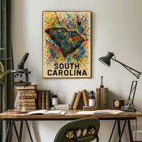 South Carolina Splash Poster