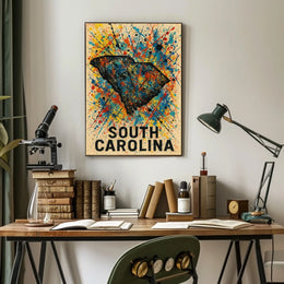 South Carolina Splash Poster