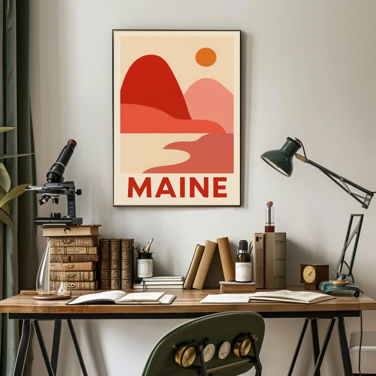 Maine Landscape Art Poster