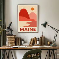 Maine Landscape Art Poster