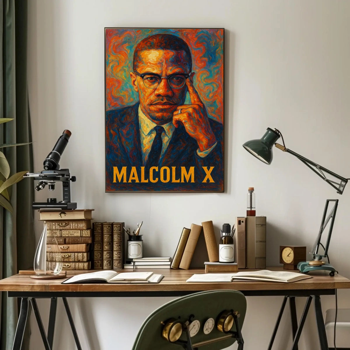 Malcolm X Iconic Portrait Poster
