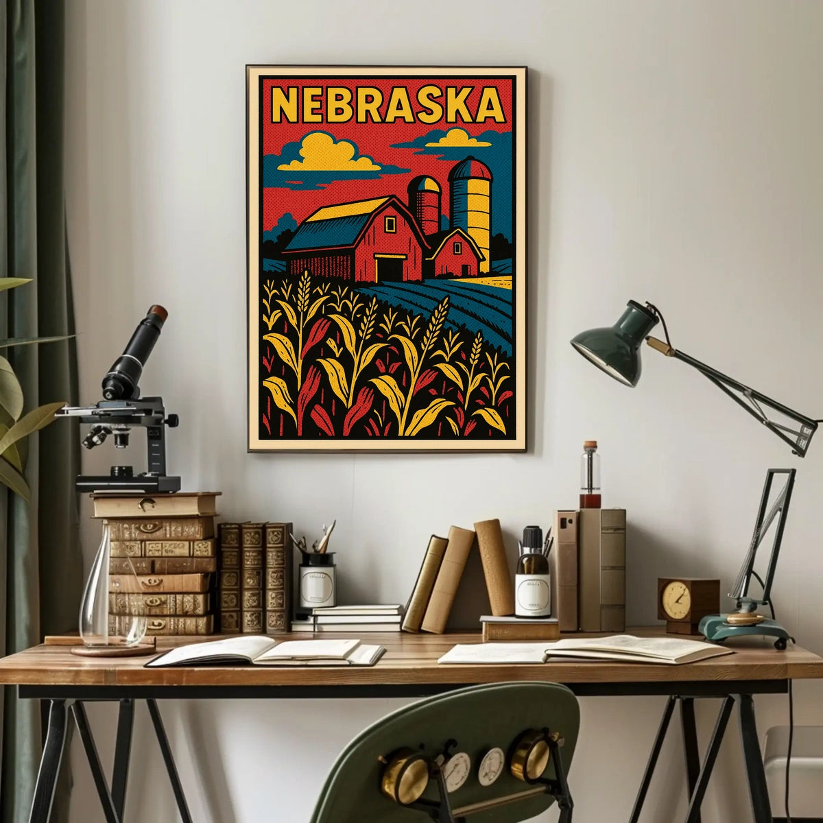 Nebraska Farm Life Poster