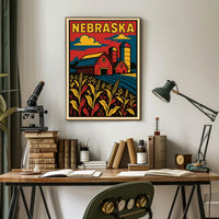 Nebraska Farm Life Poster