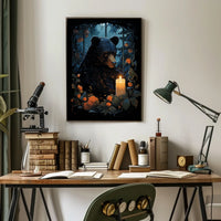 Bear In Candlelight Poster