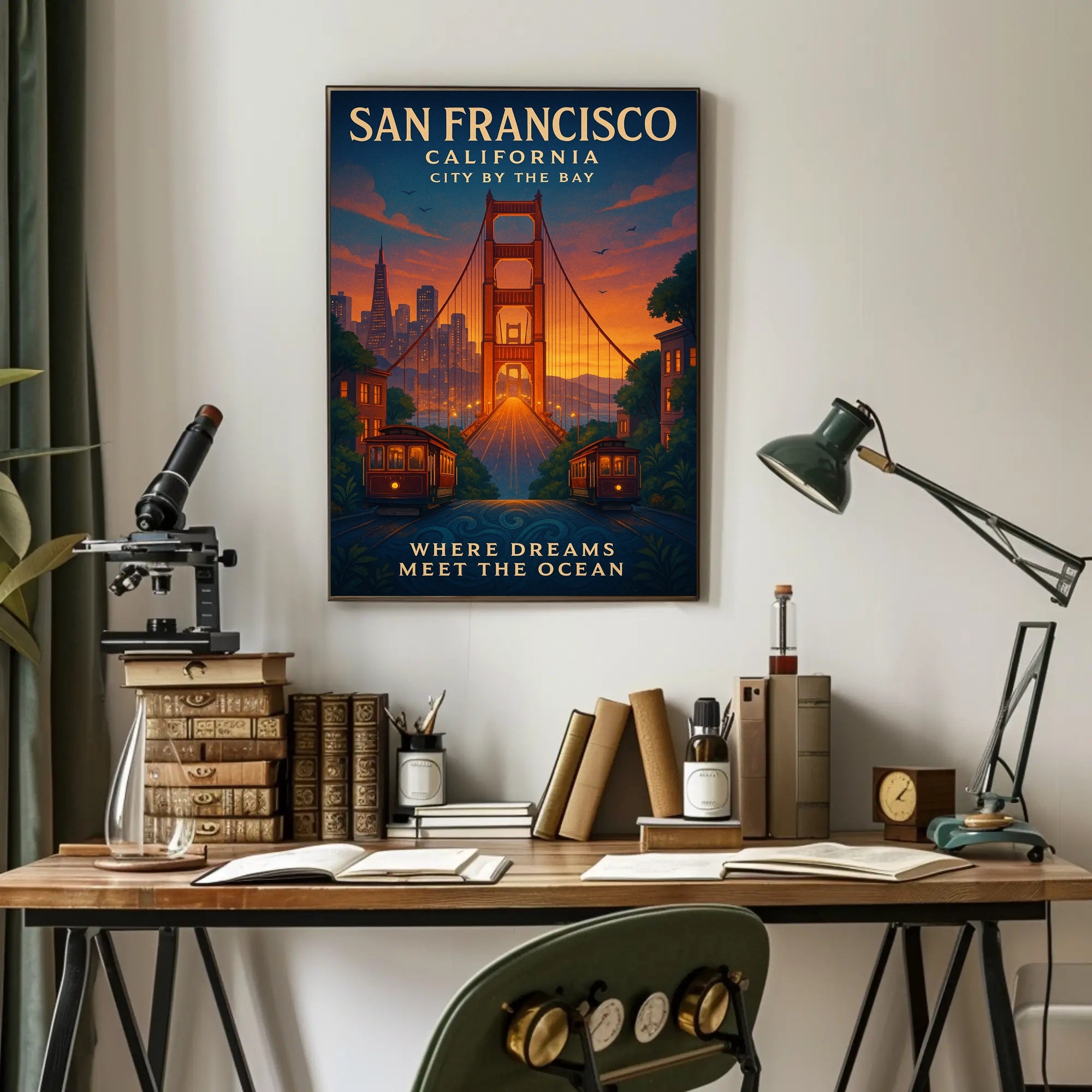 San Francisco Dreams Vintage Travel Poster