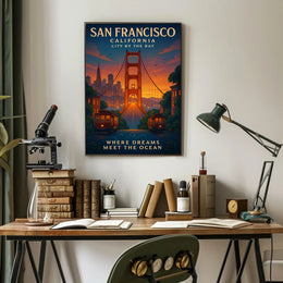 San Francisco Dreams Vintage Travel Poster