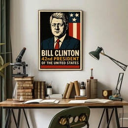 Bill Clinton 42nd President Poster