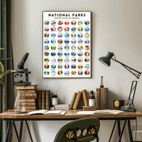 National Parks United States Poster Travel Print