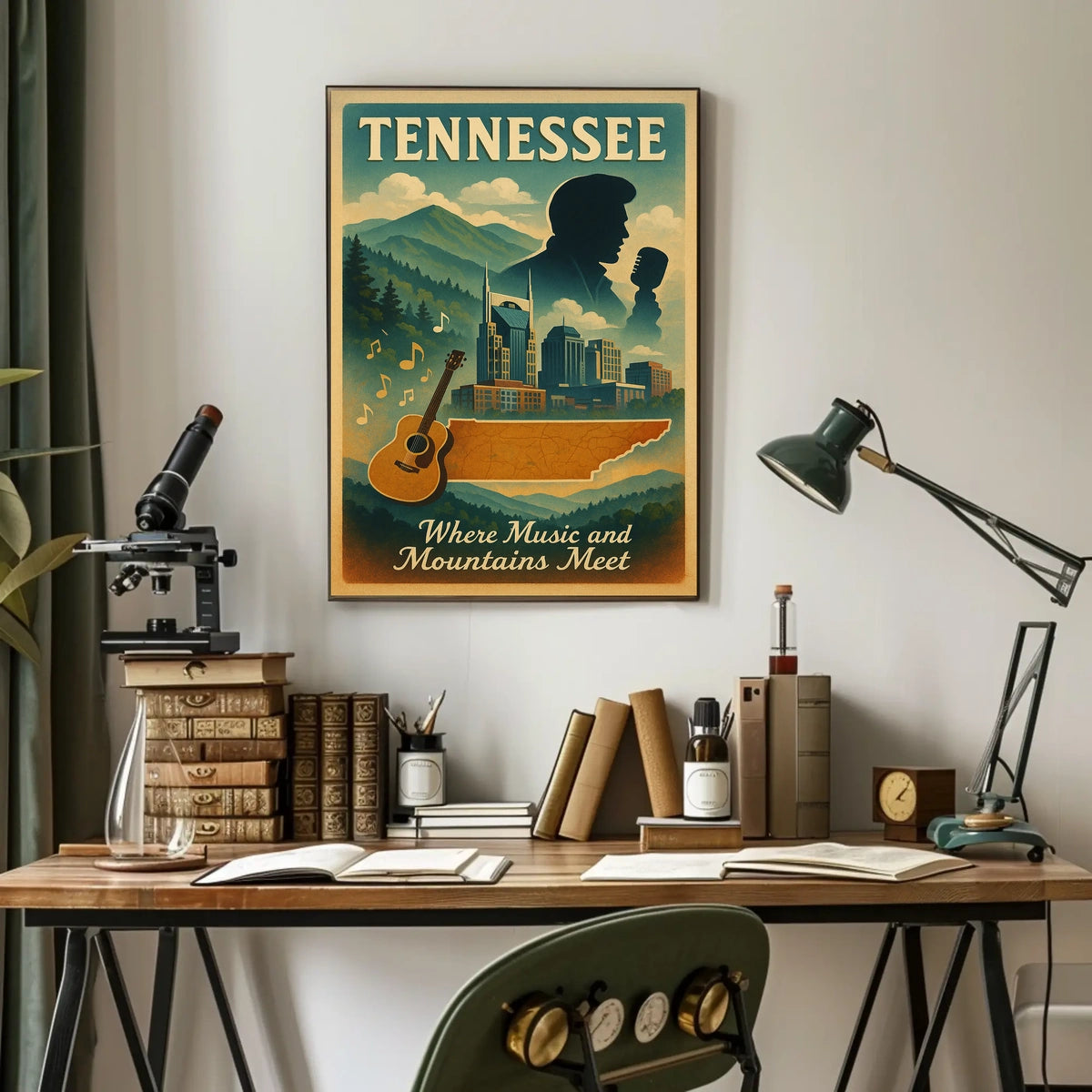 Tennessee Where Music and Mountains Meet Poster