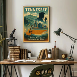 Tennessee Where Music and Mountains Meet Poster