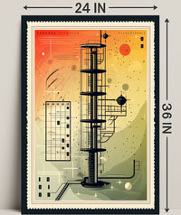 Futuristic Tower Design Poster