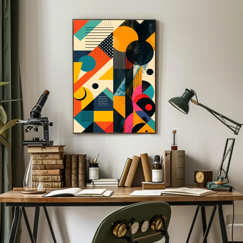 Modern Abstract Geometric Art Print - Abstract or Artistic Poster