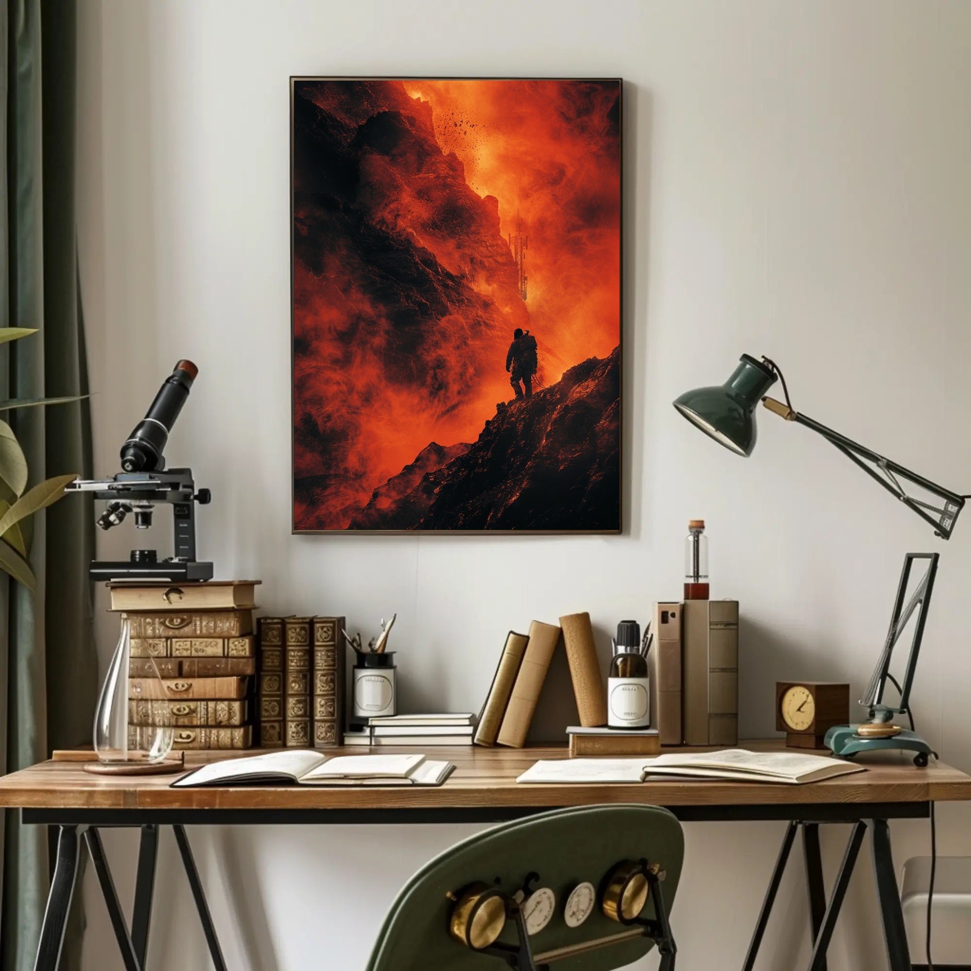 Volcanic Survival Adventure in Futuristic Sci-Fi Poster PosterGoat
