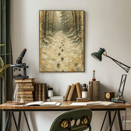 Winter Forest Path Poster