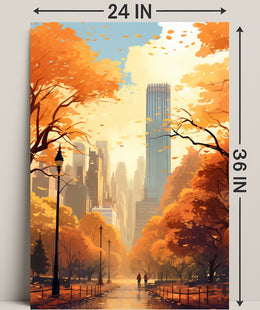 Autumn In The City Poster PosterGoat