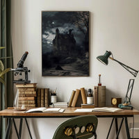 Haunted Castle in Moonlight Fantasy or Mythology Poster PosterGoat