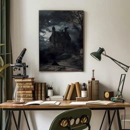 Haunted Castle in Moonlight Fantasy or Mythology Poster PosterGoat
