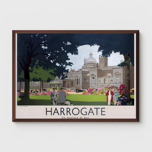 Harrogate - It's Quicker by Rail Poster