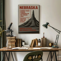 Nebraska Highlights Wall Art Print Decor PosterGoat