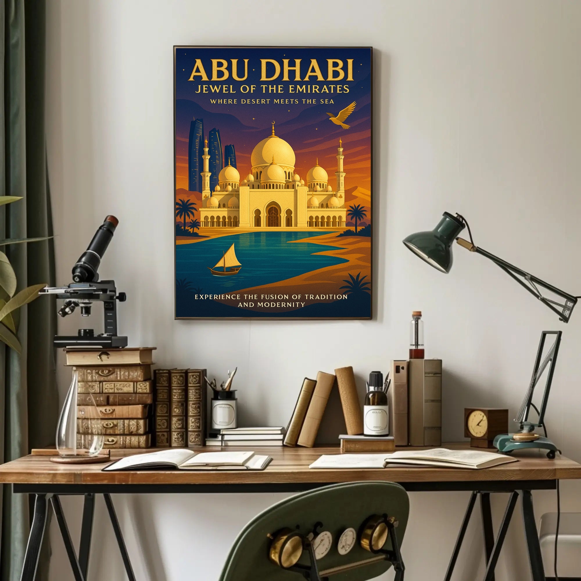 Abu Dhabi Cultural Heritage Travel Poster