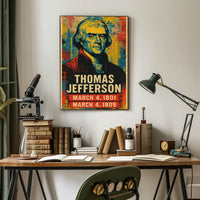 Thomas Jefferson 3rd President of the United States Street Art Mashup Poster